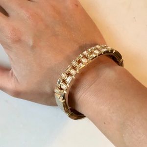 Gold jeweled bangle